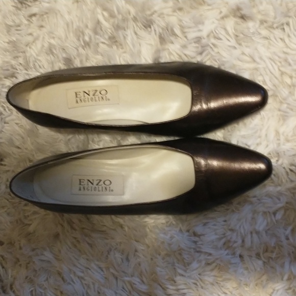 Enzo Angiolini woman's size 8M dark bronze dress shoes 2.25" heels 👠 Brazilian - Picture 11 of 12